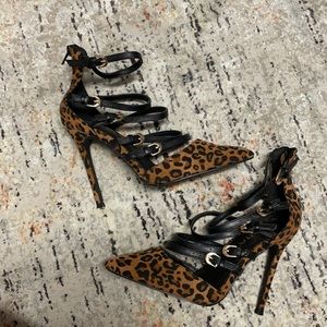Leopard Strappy Heels